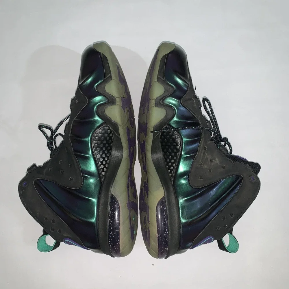 Nike Barkley Posite Max Shoes Mens 10.5 Black Glow Basketball 555097-003